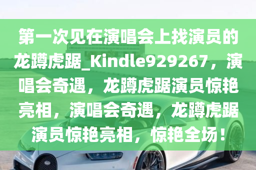 第一次见在演唱会上找演员的龙蹲虎踞_Kindle929267，演唱会奇遇，龙蹲虎踞演员惊艳亮相，演唱会奇遇，龙蹲虎踞演员惊艳亮相，惊艳全场！